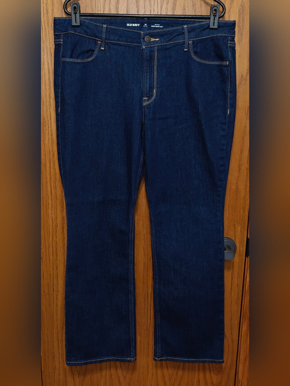 Women's Old Navy Blue Mid Rise Wow Bootcut Jeans, Size 14P